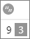Content hits icon, with indicators for number of keyword hits and search term family hits