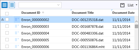 List pane