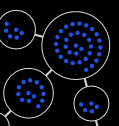 Concept clusters showing individual document dots