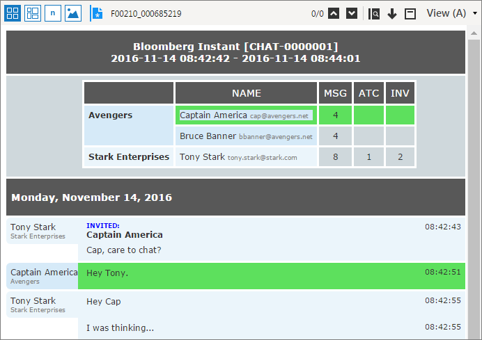 Example chat document