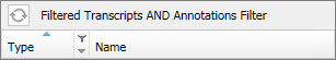 Transcript filter status Transcript filter status